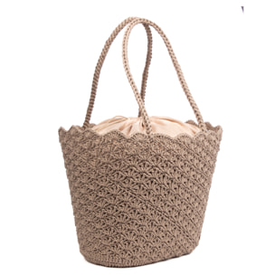 Basentello Bolso de hombro Mujer. Fabricaco en algodón tejido artesanal a mano.