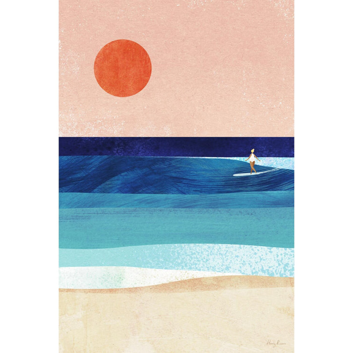 Tableau de surf droite parfaite  Toile imprimée