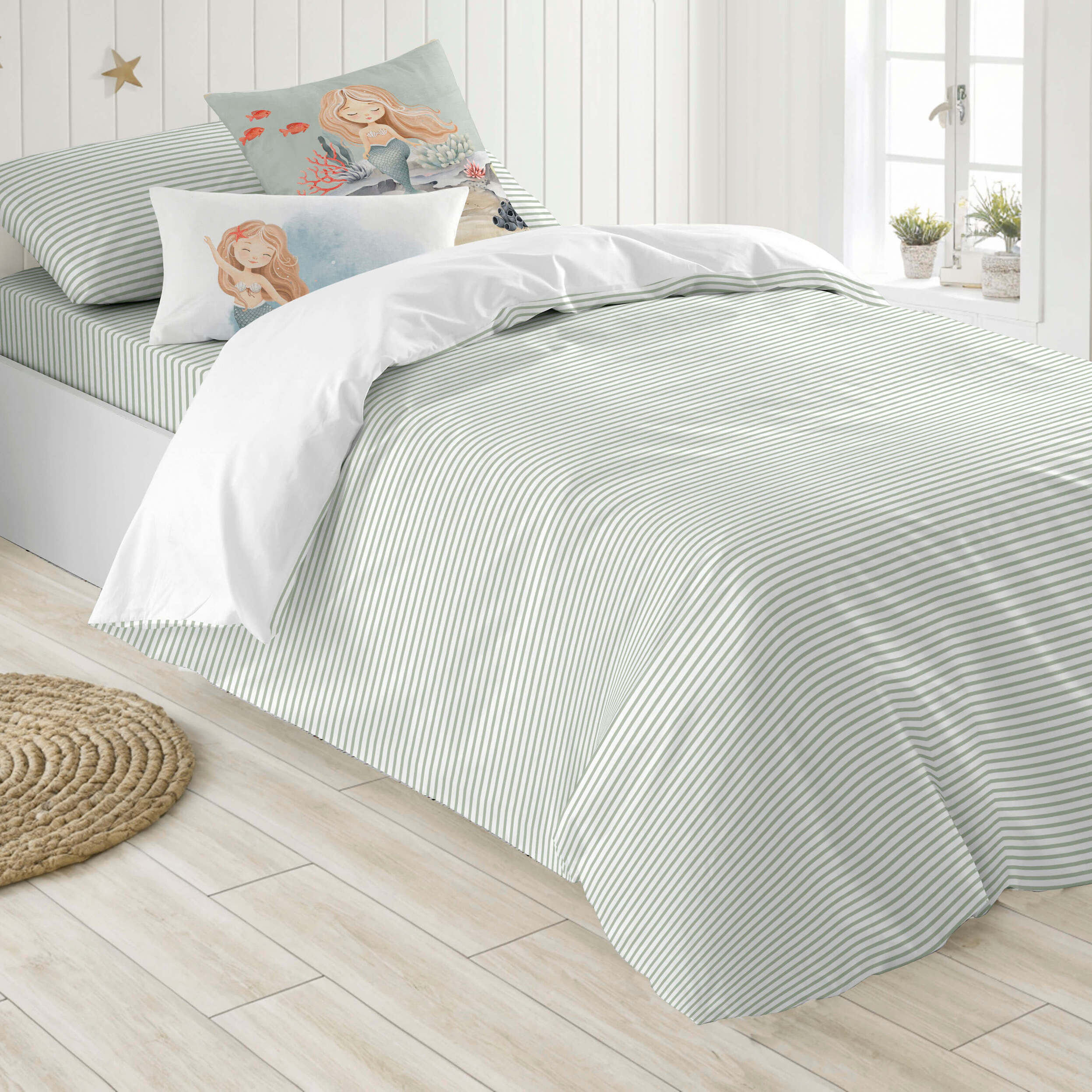 Cool Kids - Funda Nórdica Estampada - Reversible - Infantil - Cierre Solapa - 100% Algodón - Incluye 1 Funda de Almohada - Athina