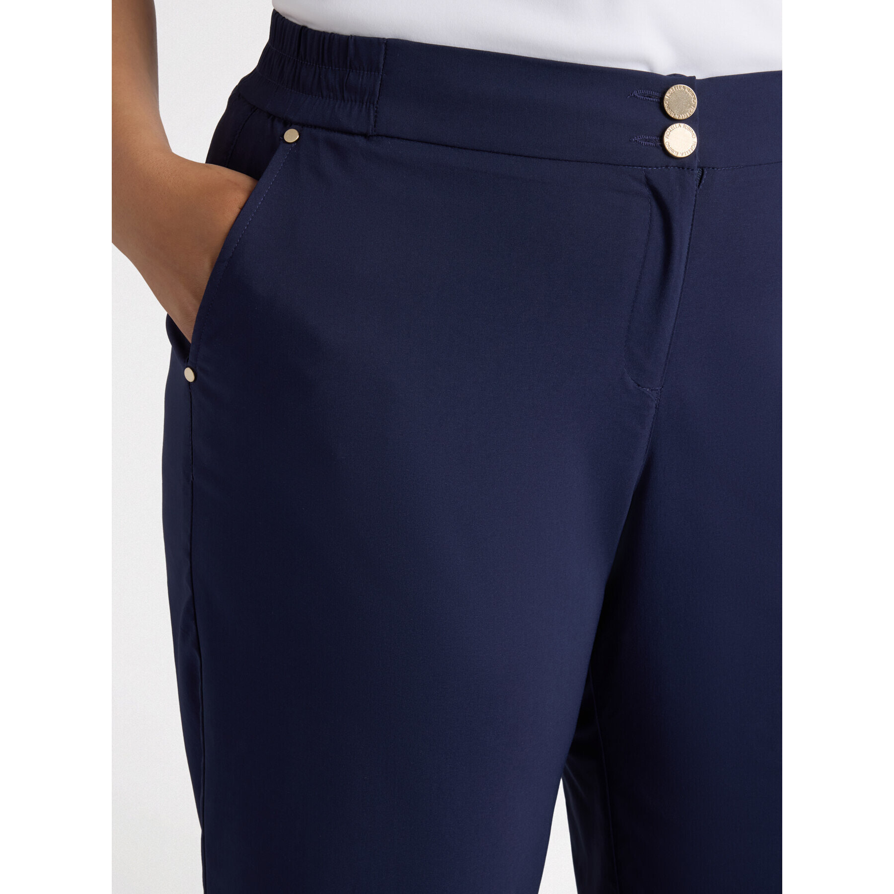 Fiorella Rubino - Pantalón ligero cropped - Azul