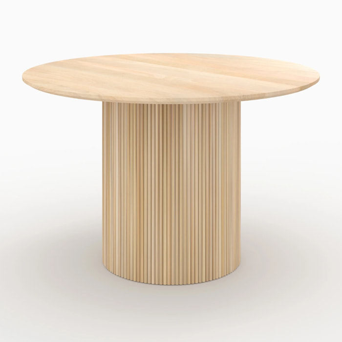 Table ronde 4 personnes en bois de manguier D120 cm - Agathe