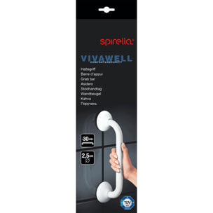 Barre de redressement ou d'appui ECO Acier Inox 30cm Blanc Spirella