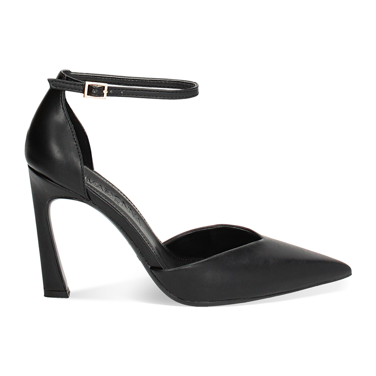 Décolleté open shank nere, tacco 10,3 cm