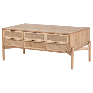 Mesa Centro Mdf Marron 110x56x45 Cm