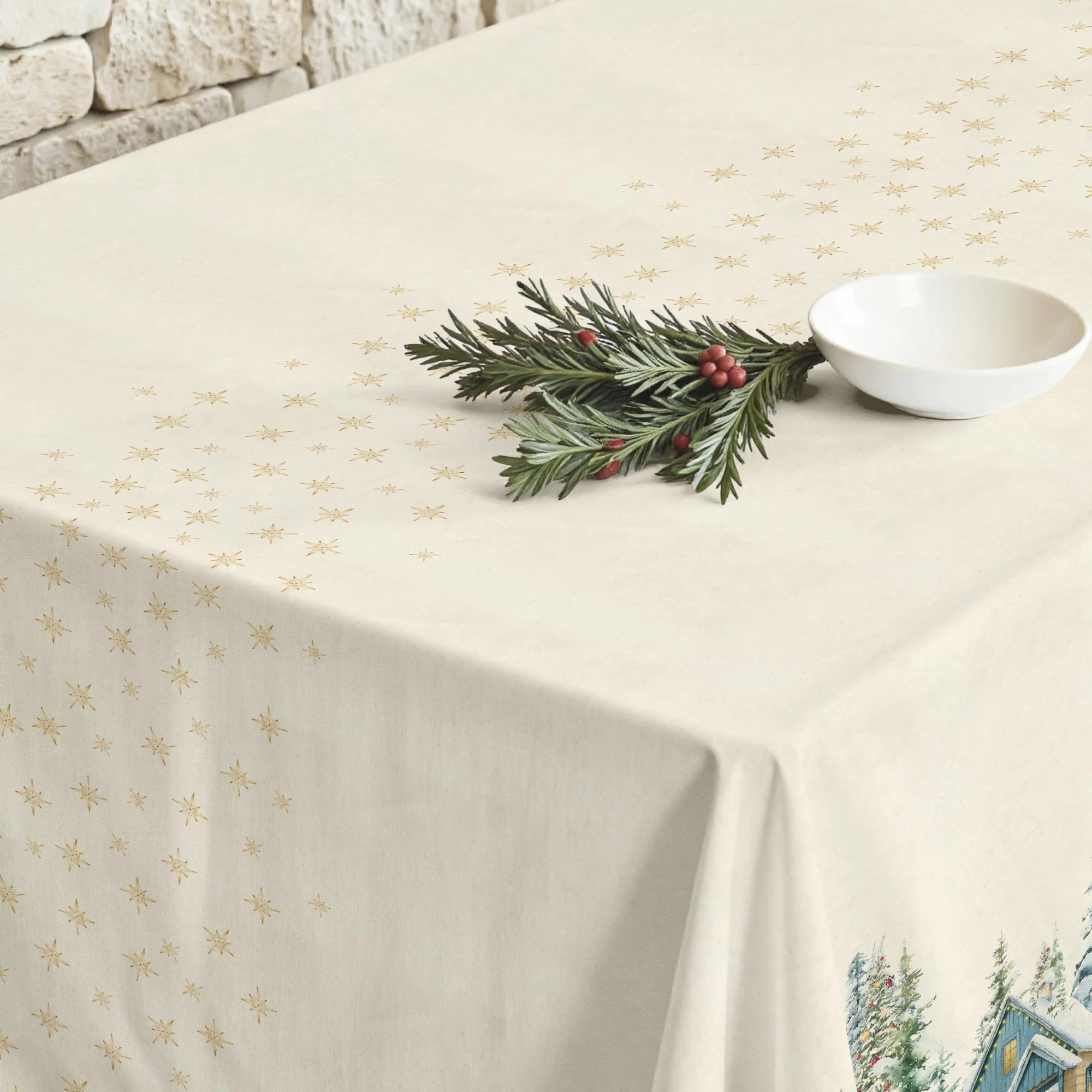Nappe anti-taches Christmas landscape 101
