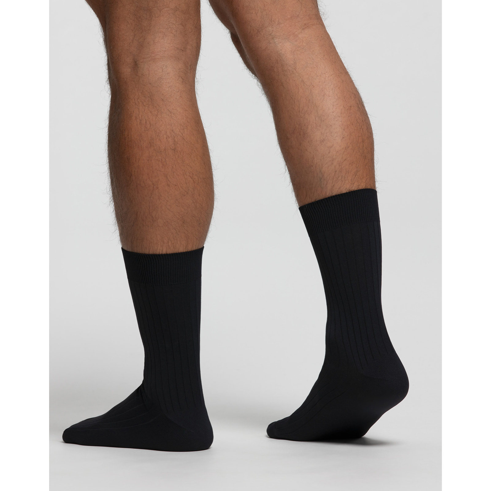 Calza corta a coste in microfibra ultraresistente