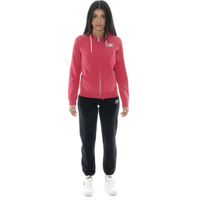 Chándal básico de algodón con cremallera y capucha para mujer de Leone Basic.