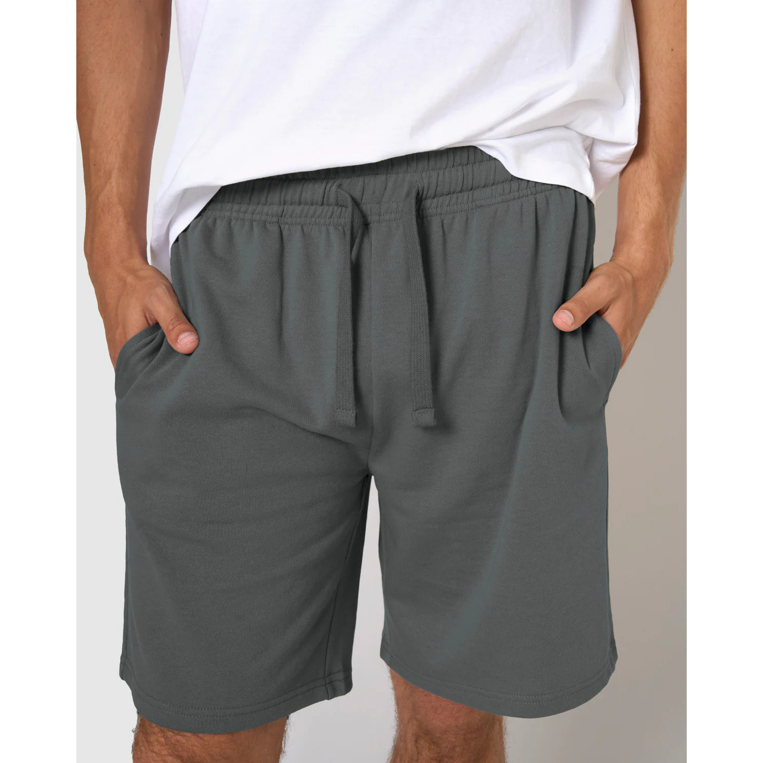 Pantalón corto básico deportivo liso verde azulado
