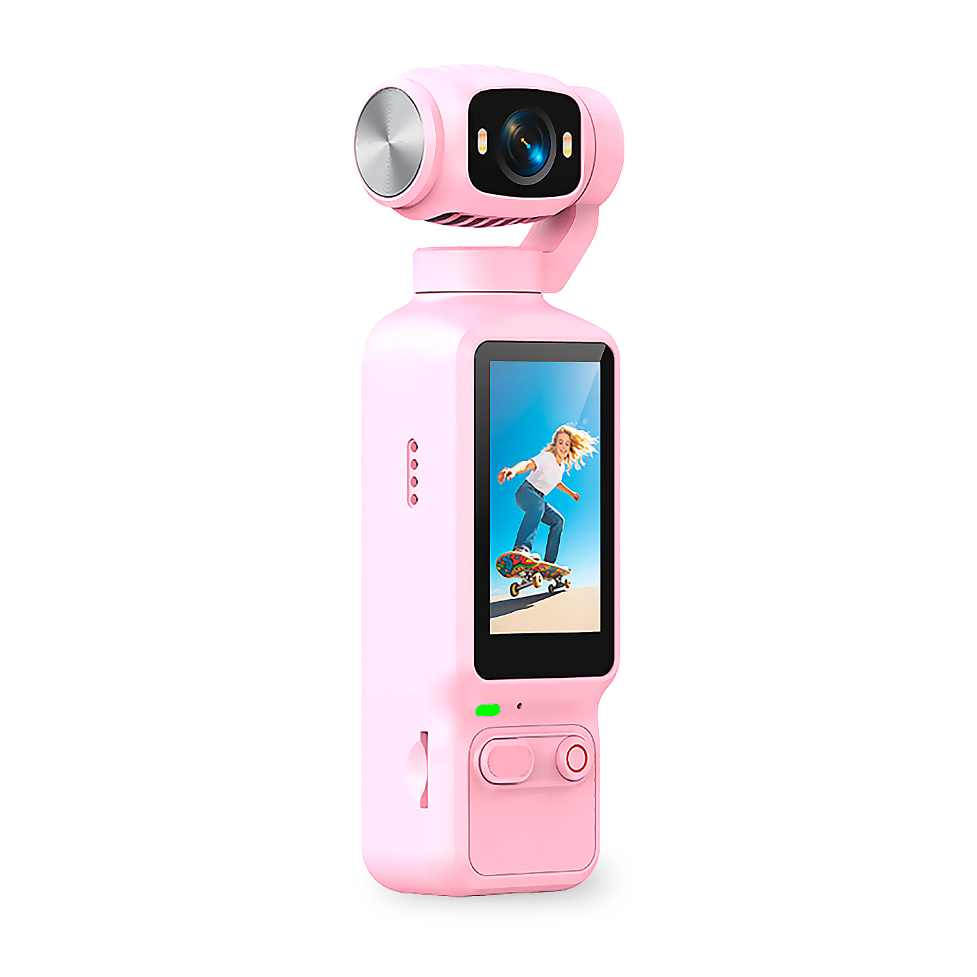 Cámara deportiva LK-032 de 48MPX con giro 180°, pantalla HD 1,97” ideal para fotos y vídeos en FHD, con grabación en ciclo y linterna. Incluye trípode y lanyard de muñeca.