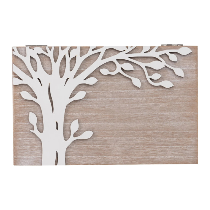 Caja Arbol Natural Blanco 25x16x12 Cm