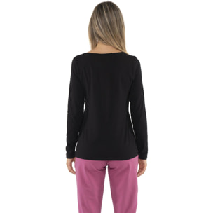 T-shirt a manica lunga da donna "Black Ring"