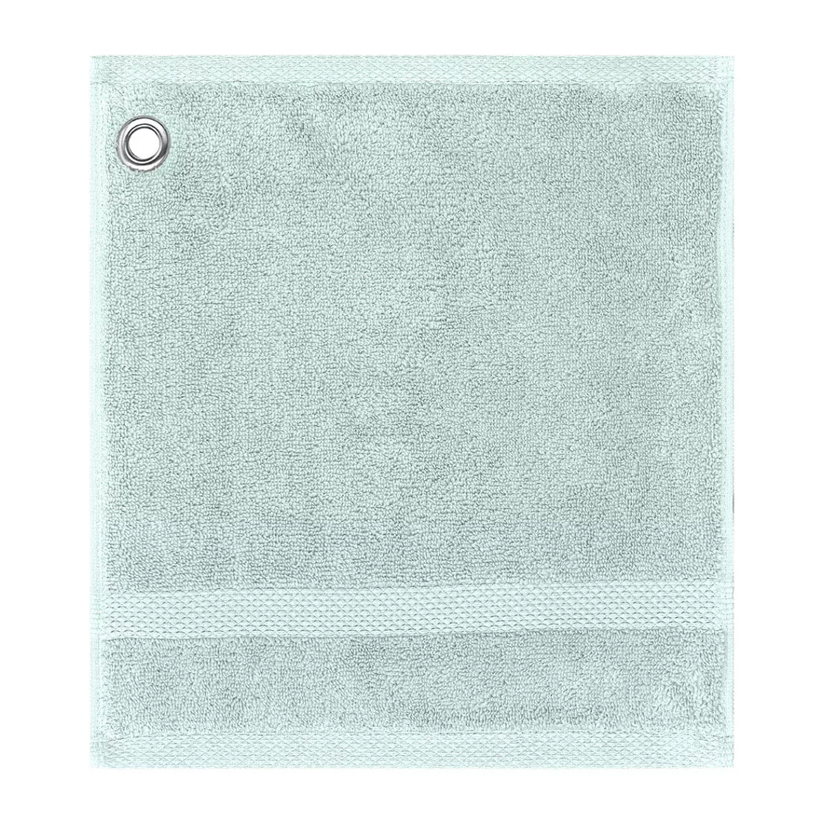 Carre avec oeillet pur coton 550 g/m² uni bleu Elea glacier