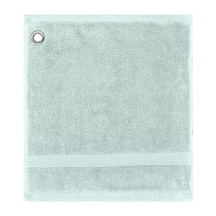 Carre avec oeillet pur coton 550 g/m² uni bleu Elea glacier