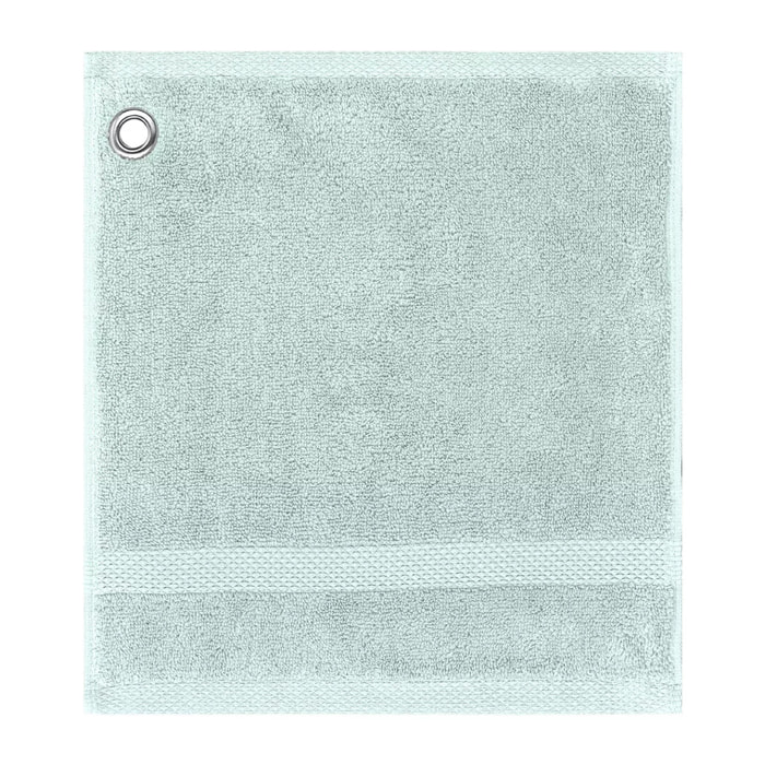 Carre avec oeillet pur coton 550 g/m² uni bleu Elea glacier