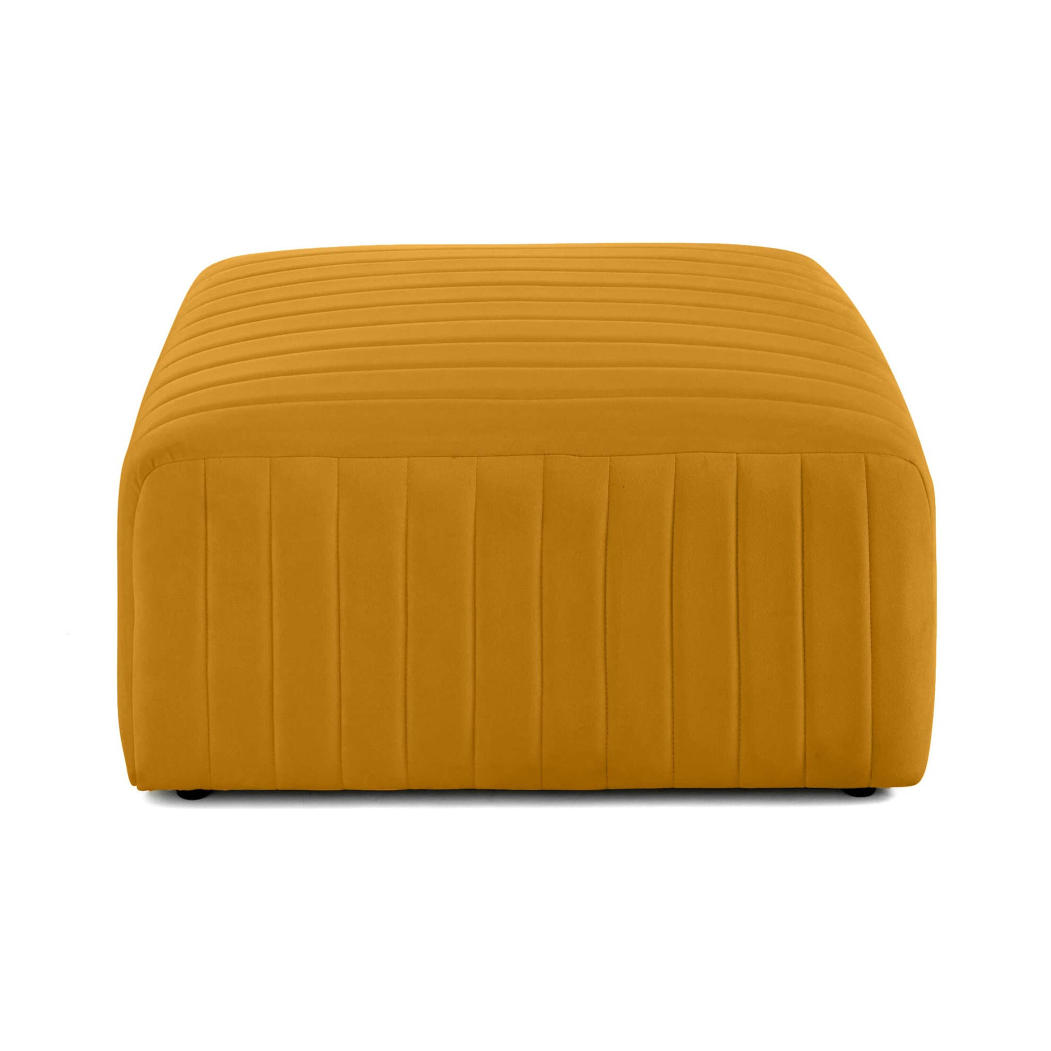 Nova - pouf modulable - en velours - Jaune