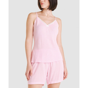 Pijama corto mujer topitos tirantes cómodo