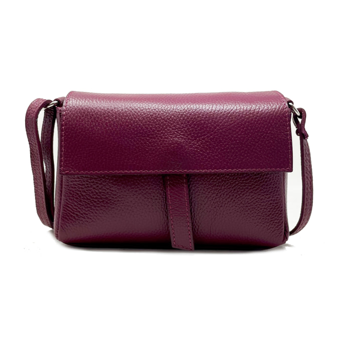 Chicca Borse - Tracollina Clutch Donna in Vera Pelle - Colore Bordeaux