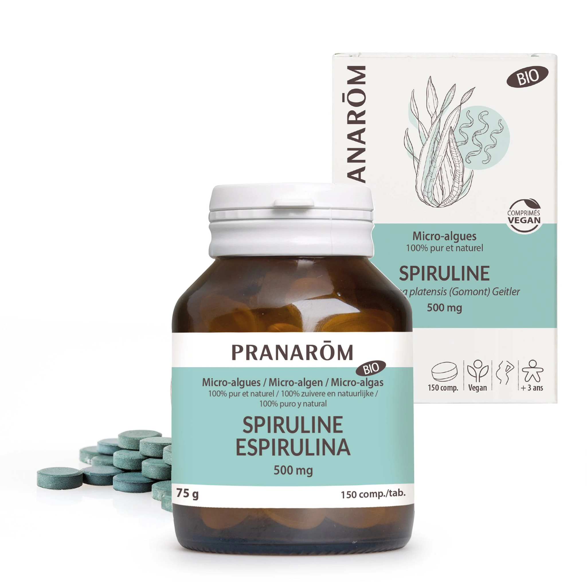 Pranarom - Spiruline - Bio - 150 comprimés