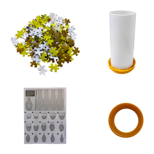 Puzzle 3D in ABS con 160 pezzi. Design Vaso tradizionale con Girasoli.