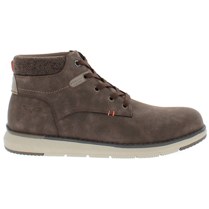 Armata di Mare Scarpe Uomo Stivaletti Casual Stringati con Soletta Rimovibile in Memory Foam AMU 2M845 Dk Brown