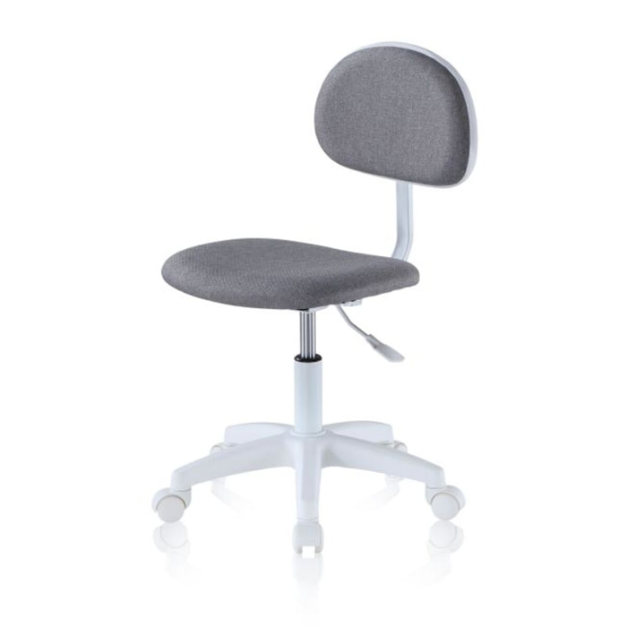 Silla de estudio juvenil Lucky Gris Blanco