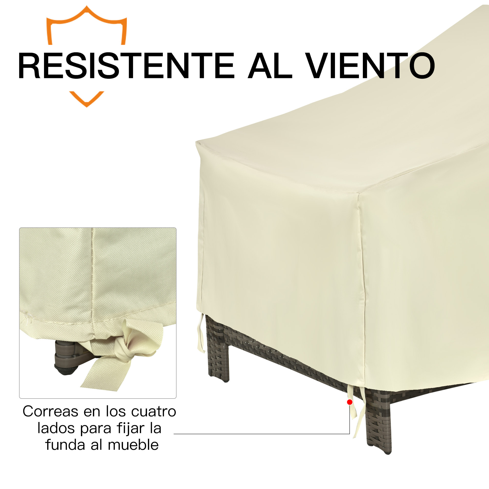 Funda Protectora para Sillas Cubierta Mueble Sillón Impermeable 68x87x77cm 600D