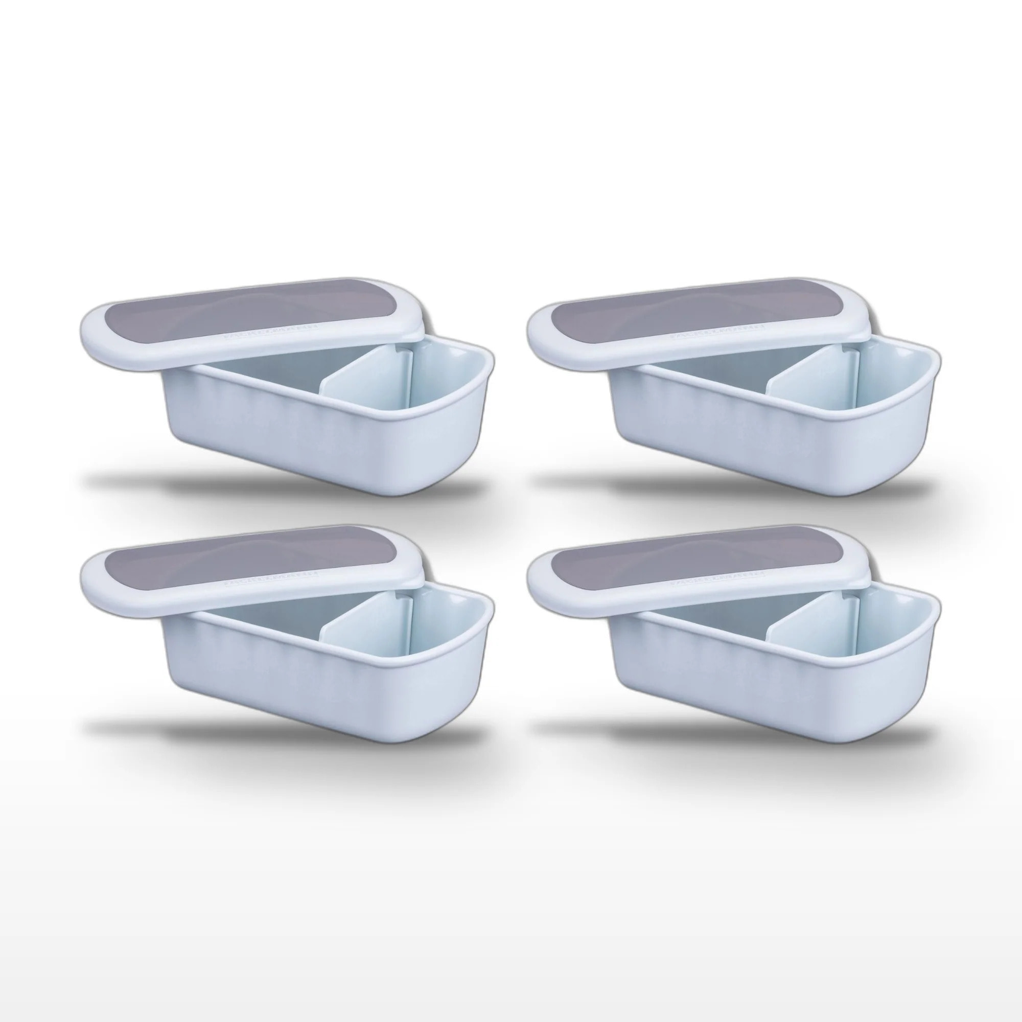 Ensemble de 4 Lunchbox Bleues à compartiment réglable Fackelmann Storage