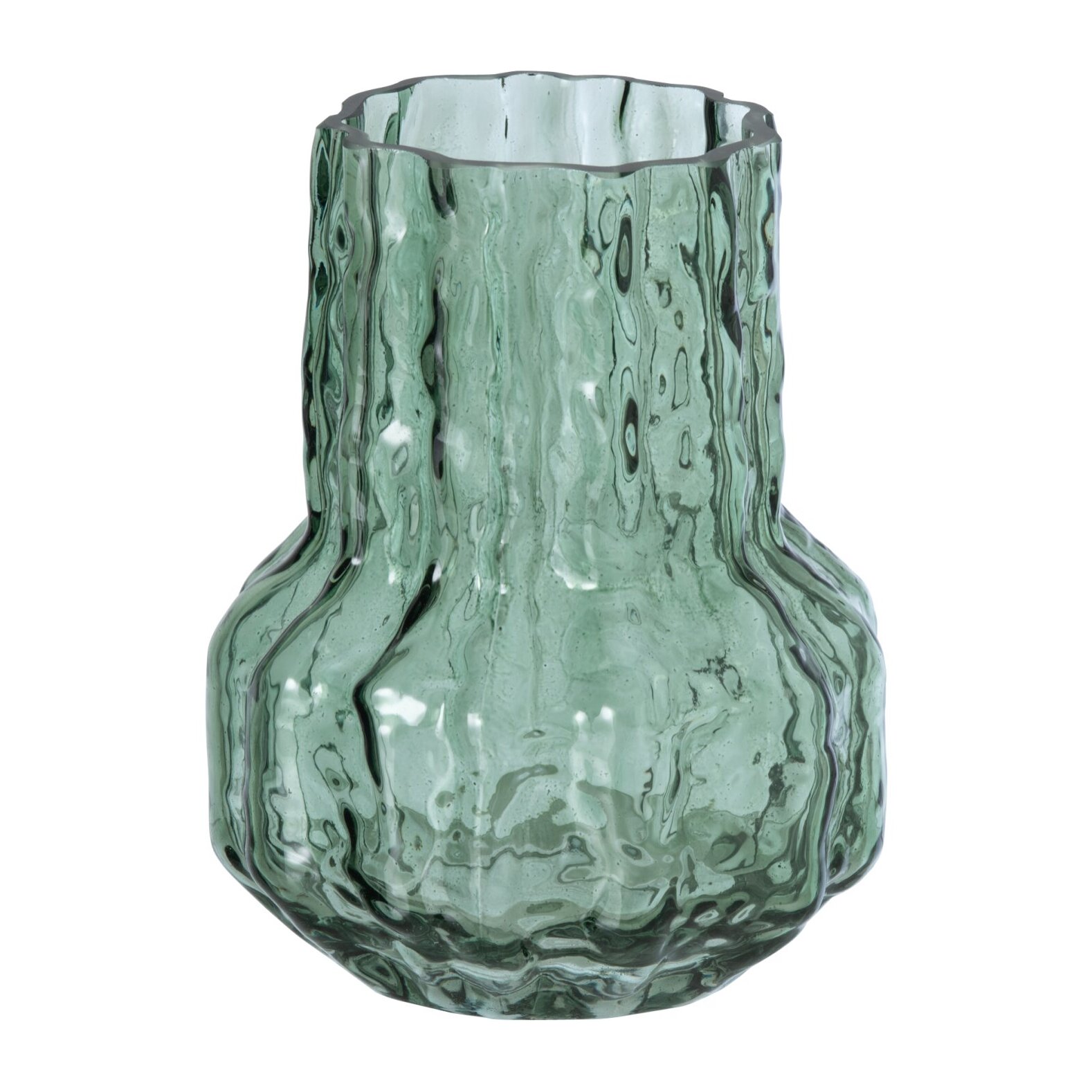 J-Line Vase Irrégulier - verre - vert foncé