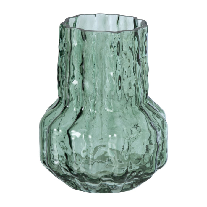 J-Line Vase Irrégulier - verre - vert foncé
