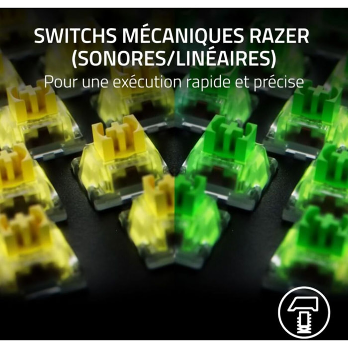 Clavier gamer RAZER BLACKWIDOW V4 X SWITCH JAUNE
