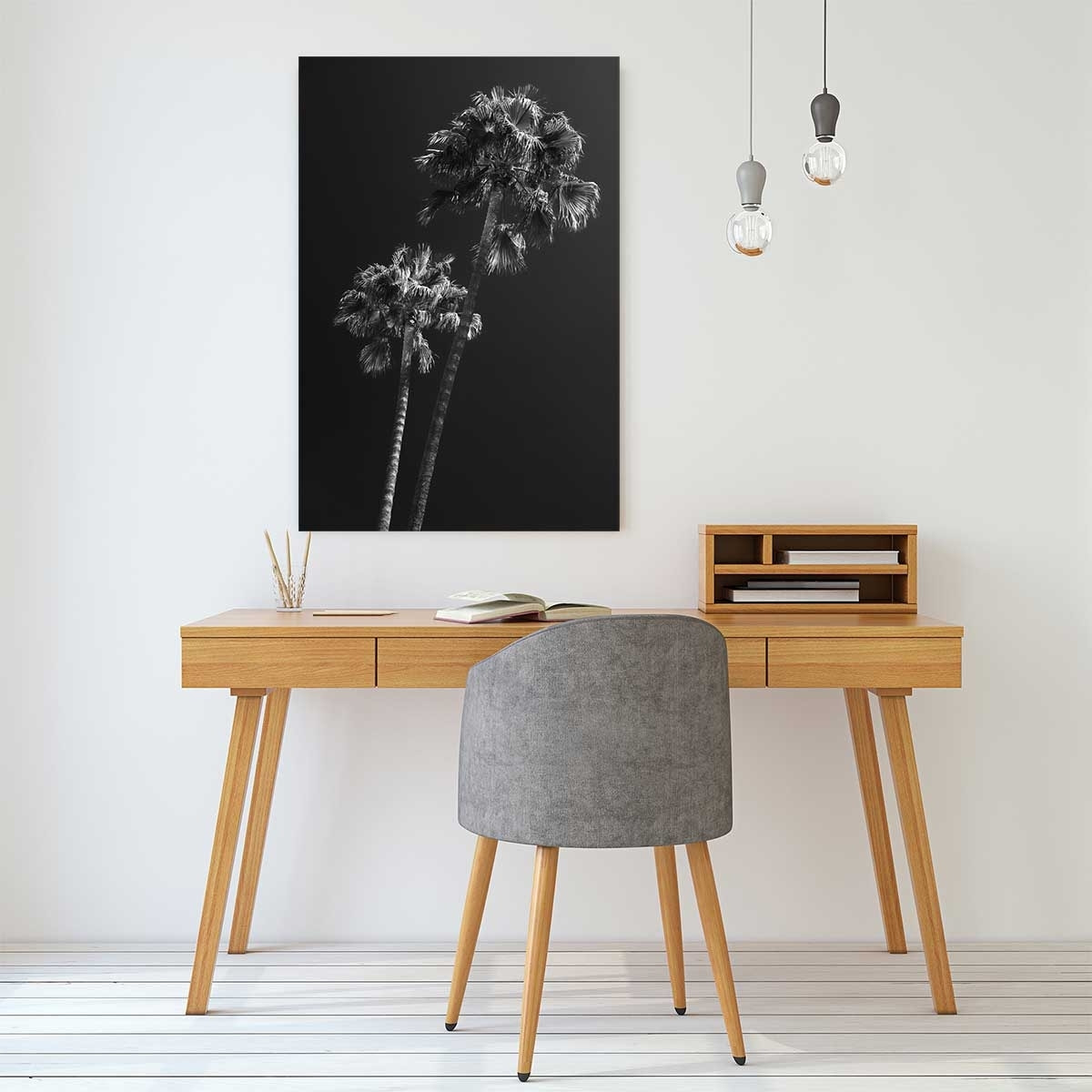 Tableau noir et blanc Ambiance Californie Tableau alu Dibond