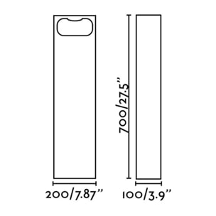 GLINT 700 Lampada paletti muro grigio 2700K