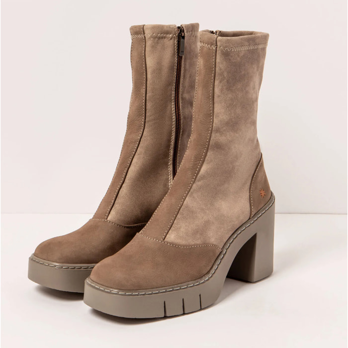 Botines con tacón 1973 NOBUCK TAUPE-BEIG/BERNA color Taupe-beig