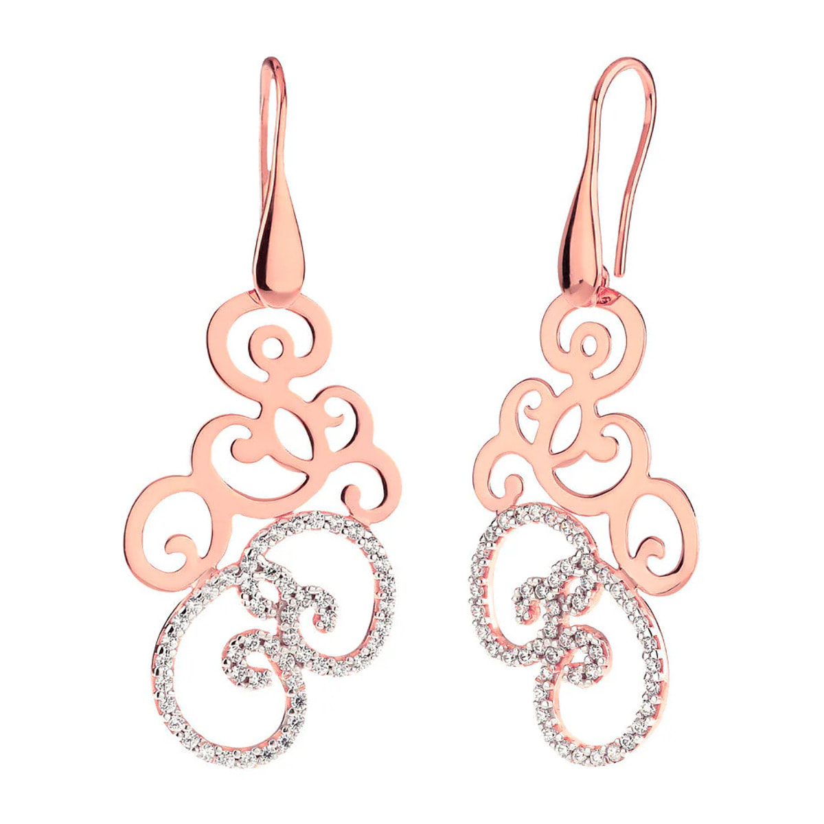 Orecchini Pendenti Geometrici con Cubic Zirconia