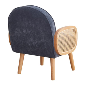 Poltroncina da salotto design nordico blu scuro - Doris