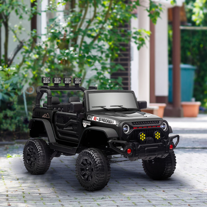 Voiture 4x4 électrique enfant 2 moteurs 12V 3 vitesses télécommande noir