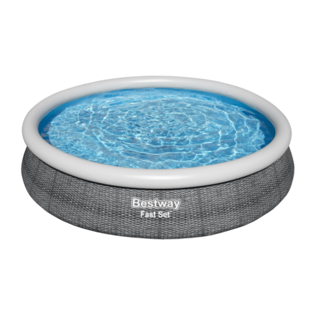 Bestway Piscine autoportante Ronde Fast Set Effet Rotin - 366 x 76 cm