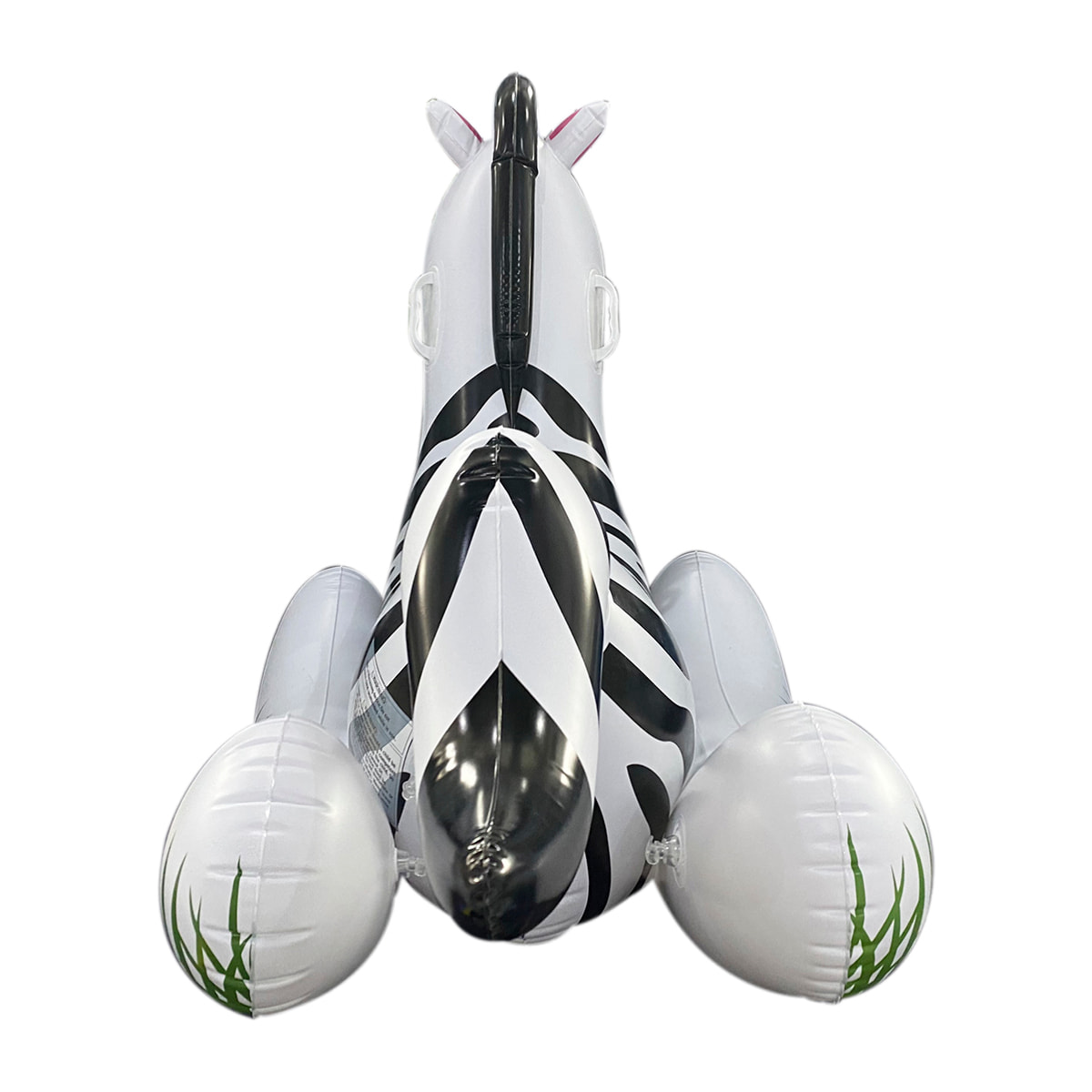 Sedia galleggiante gonfiabile per bambini, design zebrato, spara acqua.