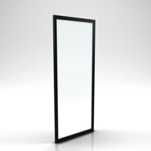 Retour pour Paroi pour douche - 80x200 cm - PROFILE NOIR MAT - verre transparent 6mm