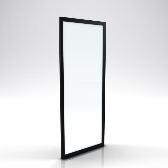 Retour pour Paroi pour douche - 80x200 cm - PROFILE NOIR MAT - verre transparent 6mm