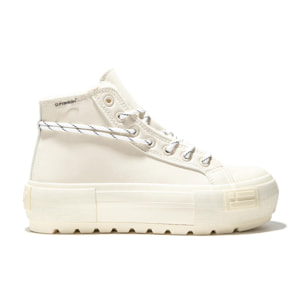 D.Franklin Zapatillas Altas de Mujer Casual One Way Fur Track Med en Beige