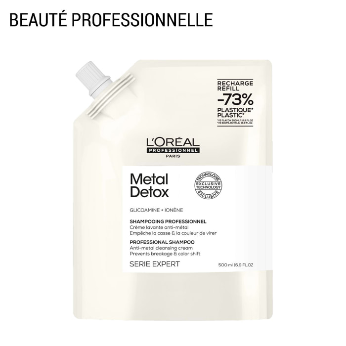 Série Expert Metal Detox - Recharge Shampoing anti-métal pour cheveux sensiiblisés et cassants