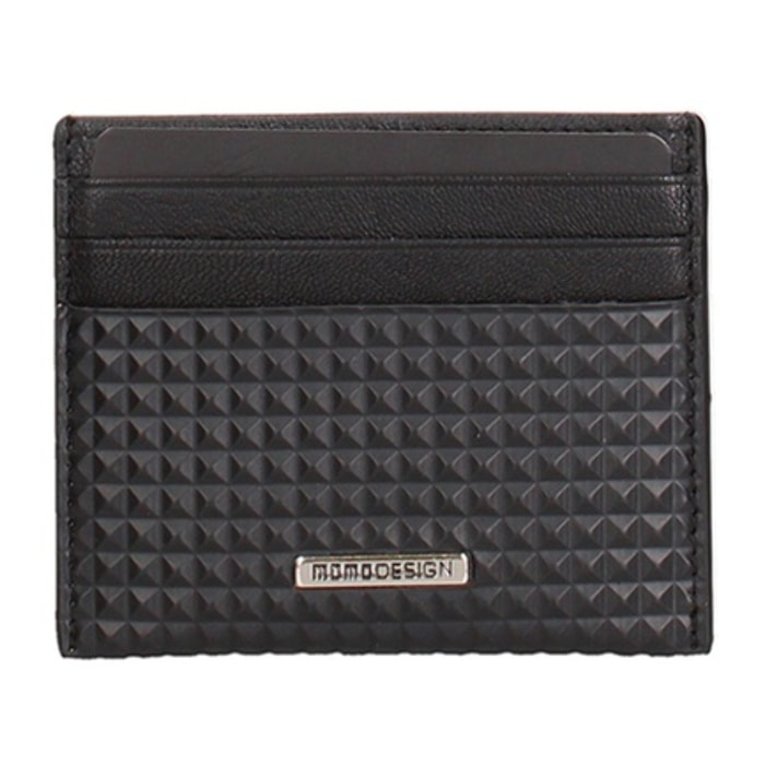Porta carte uomo in vera pelle - Modello Solaro Chic - 7.8 x 9.7 x 0.3 cm