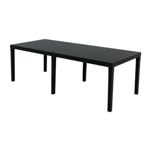 Tavolo da esterno Susa, Tavolo rettangolare allungabile da pranzo, Tavolo da giardino estensibile, 100% Made in Italy, Cm 150x90h72, Antracite