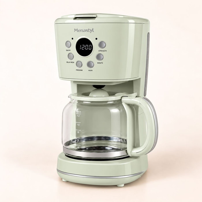 Cafetière electrique 1,5L celadon RETRO