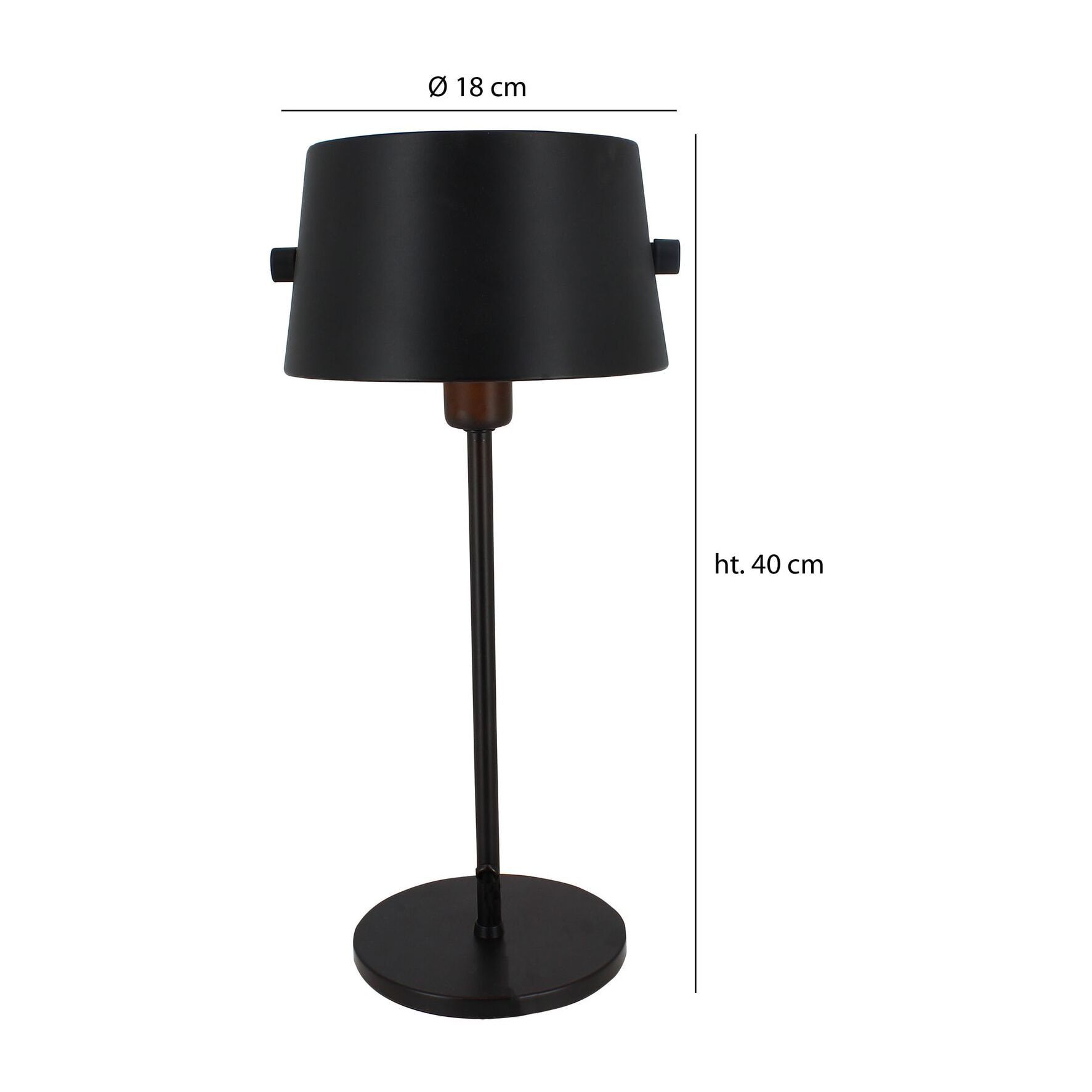 Lampe à poser en métal noir et doré  TRENDY