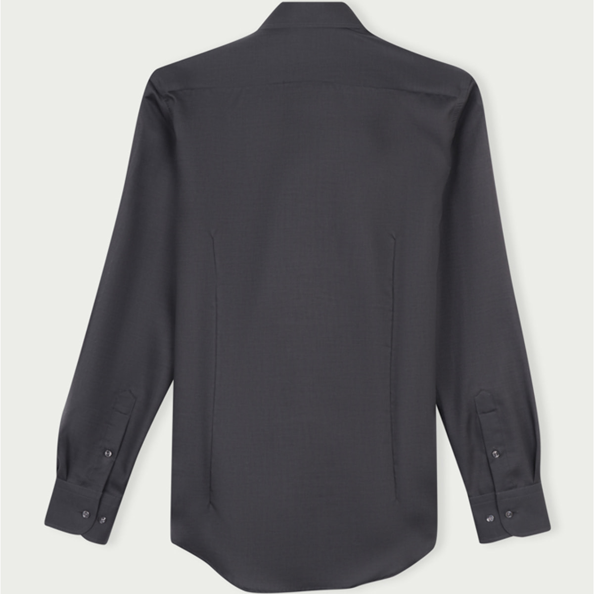 Camicia Uomo 1 Bottone Francese Slim Armaturato Care Free Grigio Scuro