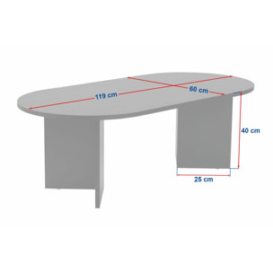Tavolino da salotto Elain, Tavolo basso da caffè, Portariviste per divano, Ripiano da soggiorno, 119x60 h40 cm, Nero