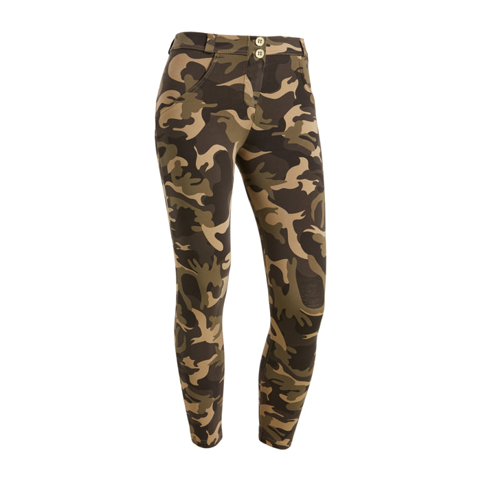 Pantaloni push up WR.UP® 7/8 clessidra superskinny camouflage