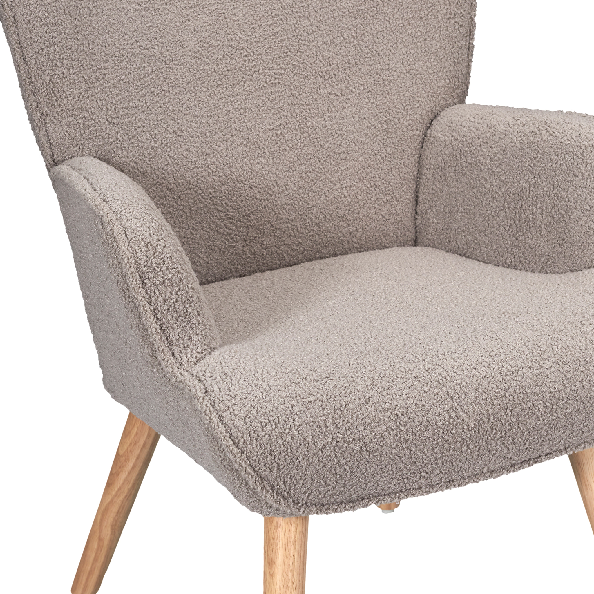 Fauteuil Bouclette Taupe